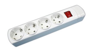 Base 4 Endolls Sense Cable amb Inerruptor