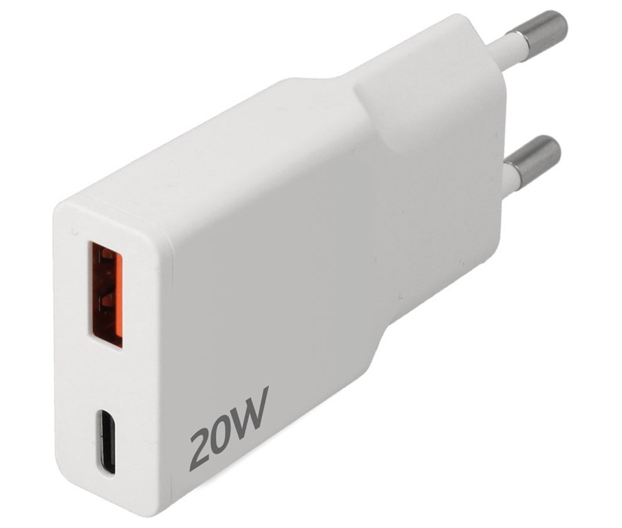Carregador USB A+ USB C 20W